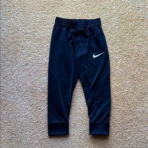 Nike Kids Black Sweatpants with White Logo